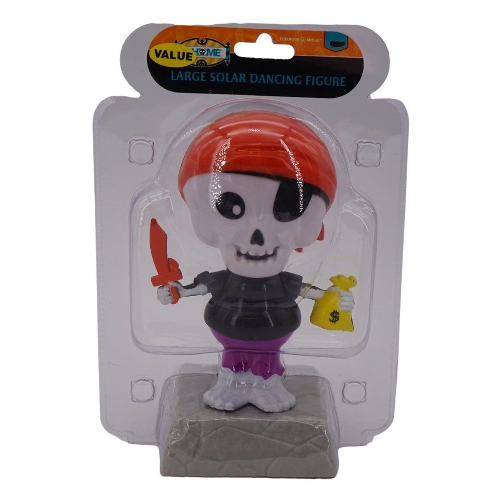 Large Solar Dancing Pirate Skeleton, 6 in tall, Bo